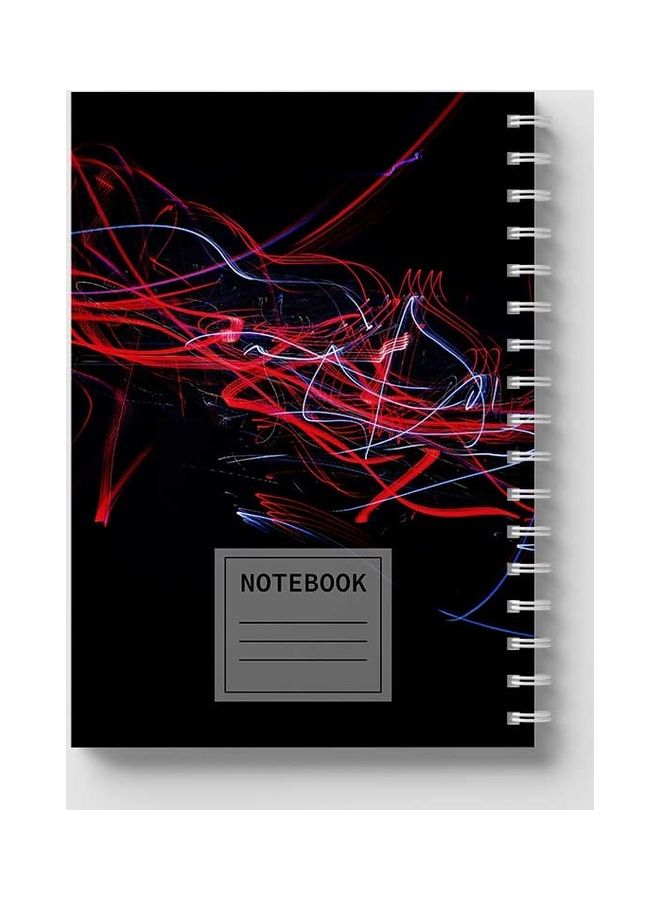 لوحة دفتر ملاحظات بسلك حلزوني للمدرسة أو تدوين ملاحظات العمل مع 60 ورقة ذات تأثير نيون متعدد الألوان - Image 5