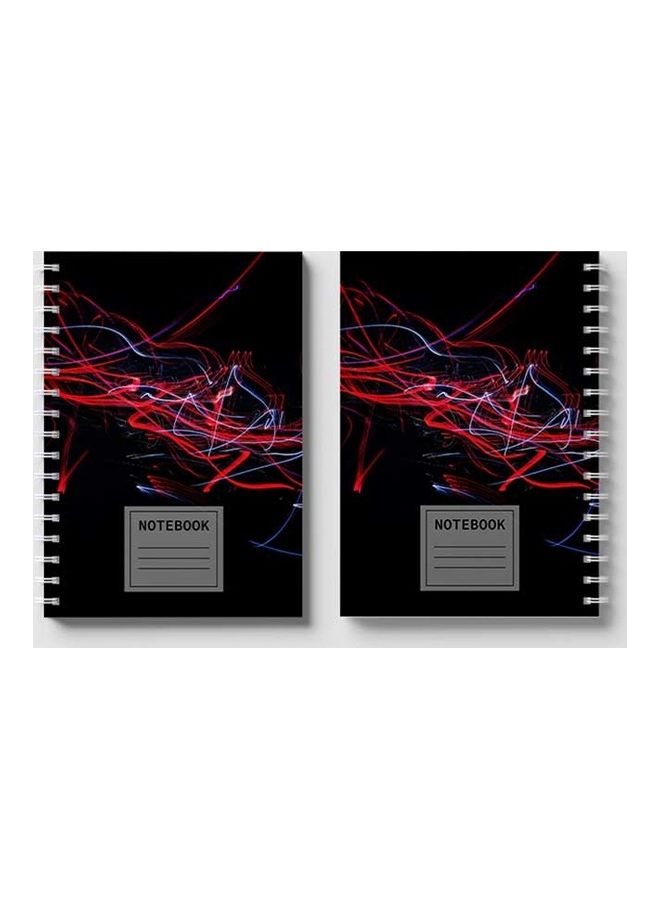 لوحة دفتر ملاحظات بسلك حلزوني للمدرسة أو تدوين ملاحظات العمل مع 60 ورقة ذات تأثير نيون متعدد الألوان - Image 4