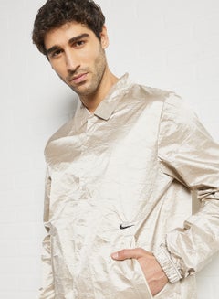 Nike NSW Long Coaches Jacket Cream  - Image 4