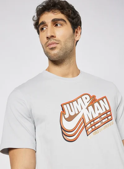 Jordan Logo Graphic T-Shirt Grey