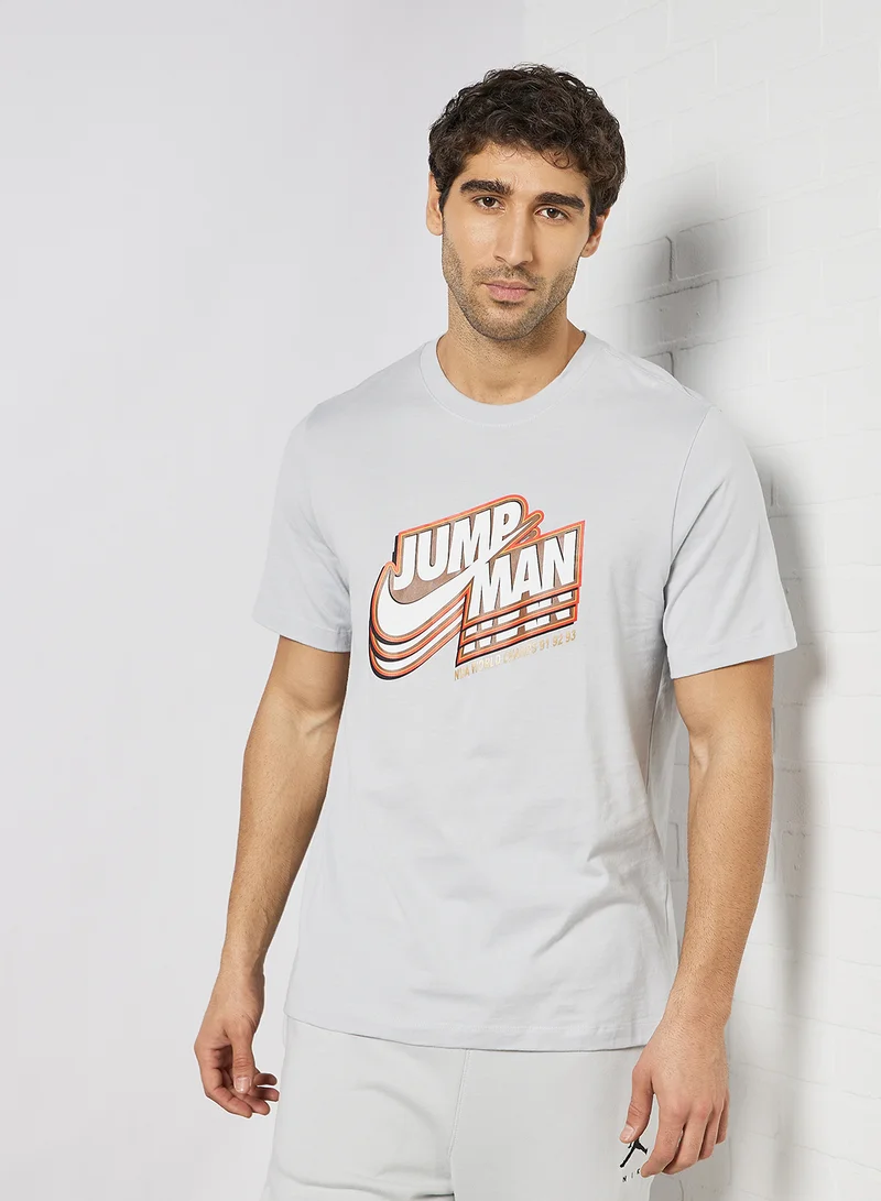 Jordan Logo Graphic T-Shirt Grey