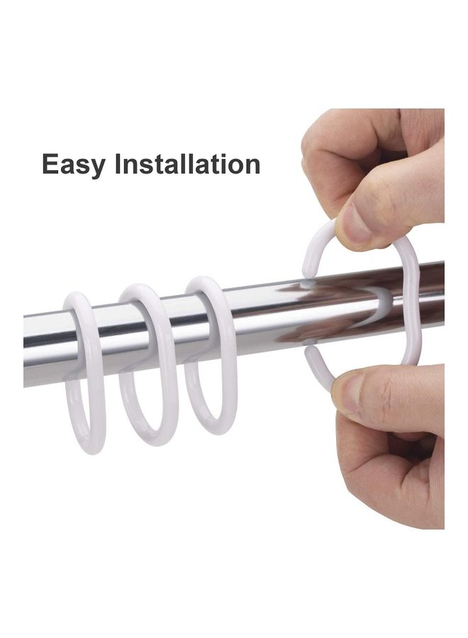 Generic - 24-Piece Curtain Hooks White 15 x 5cm - Image 1