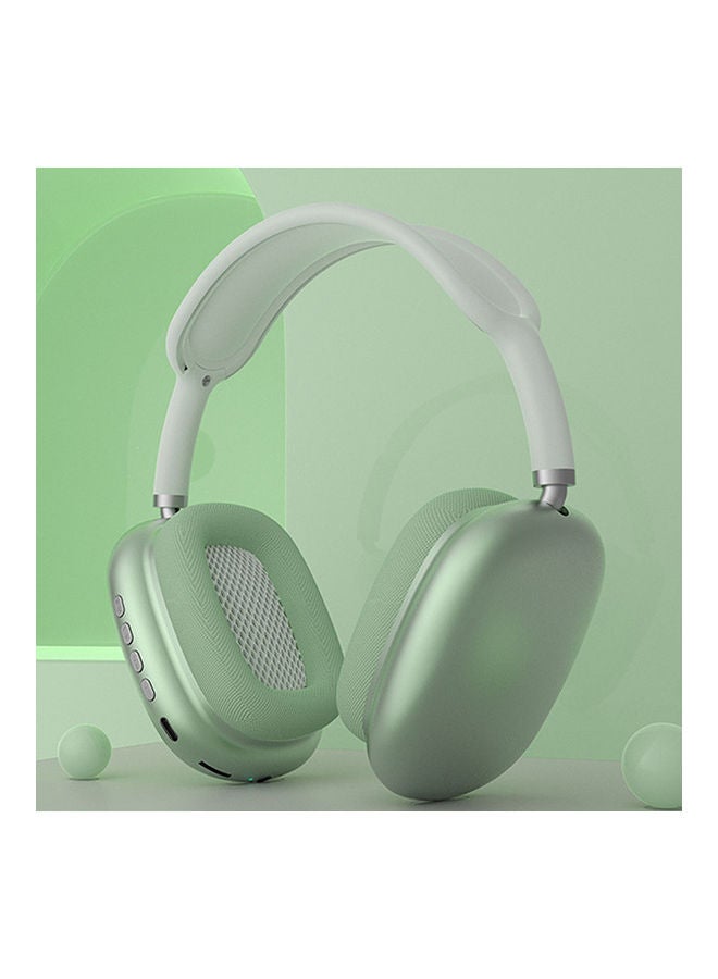 Black Tiger - Headphone Wireless P9 , With cable Aux , Micro usb Light Green - Image 1