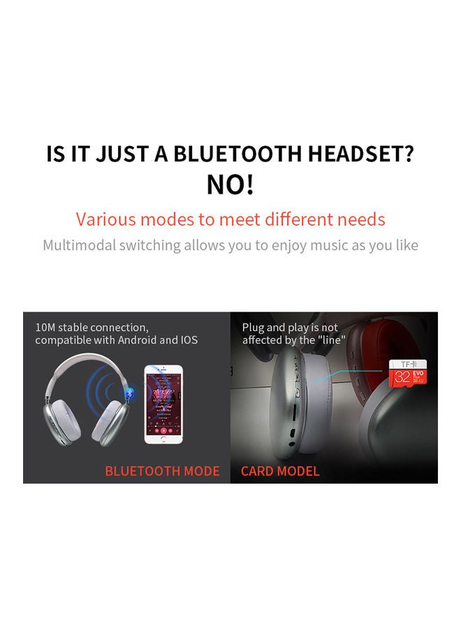 بلاك تايجر سماعة لاسلكية P9 مع كيبل اوكس / مايكرو يو اس بي أزرق - Image 4