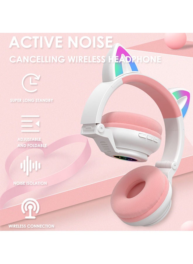 بلاك تايجر سماعة بلوتوث STN 26 قابلة للطي وردي/ أبيض - Image 4