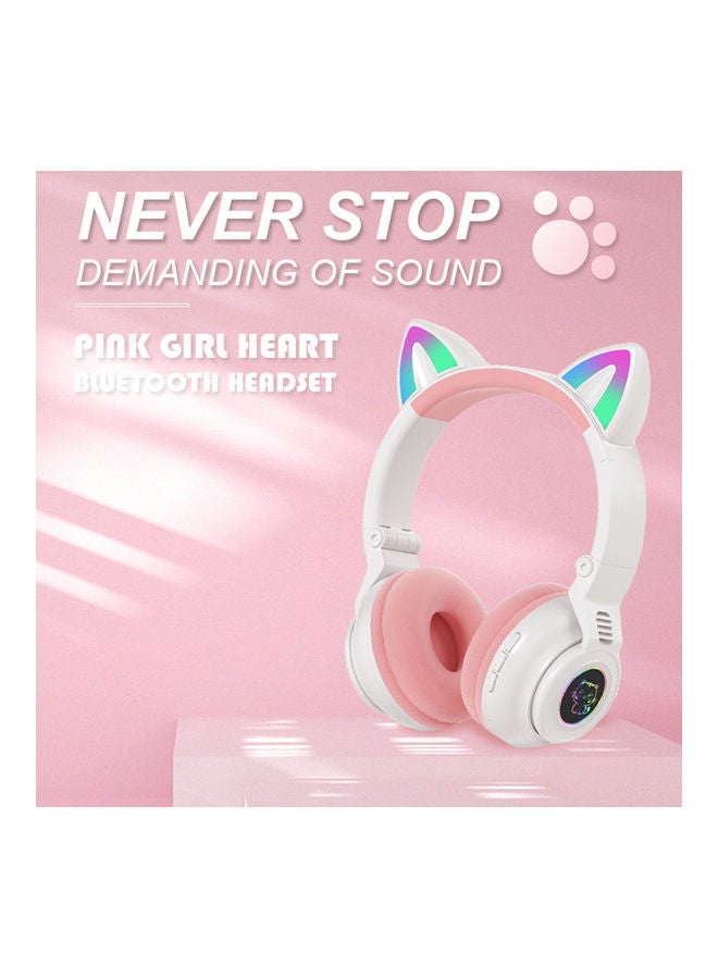 بلاك تايجر سماعة بلوتوث STN 26 قابلة للطي وردي/ أبيض - Image 5