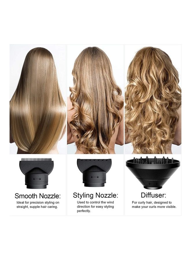 Arabest - Multi-Functional Professional Styling Fast Hair Dryer Ionic Tool With 2 Speed 3 Heat Setting, Cold Shot Button With 1 Diffuser And 2 Concentrator Grey 30 x 24 x 9cm - Image 1