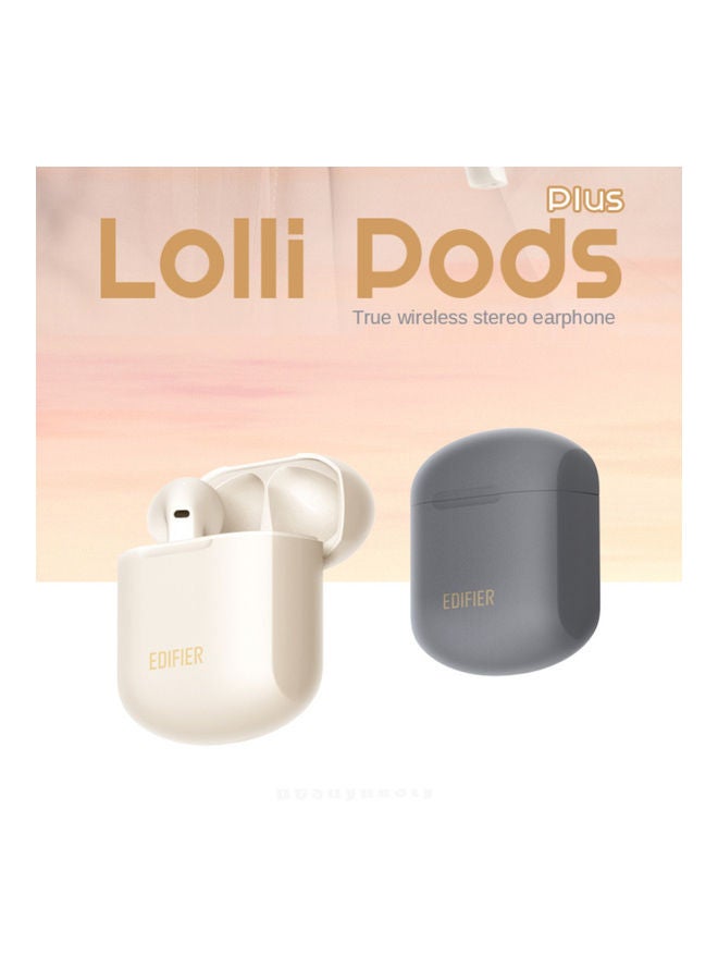 EDIFIER - Lollipods Plus Wireless Bluetooth Earphones White - Image 1