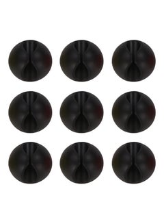 Generic 9-Piece Of Multi-Purpose Desktop Wire Organizers Black 2.8cm  - Image 1