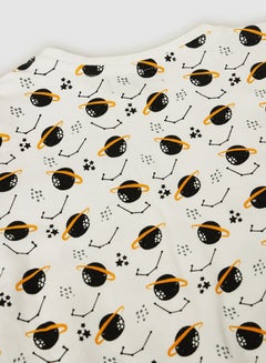QUWA Boys Comfortable All Over Printed Cotton Casual Sweatshirt White/Black  - Image 5