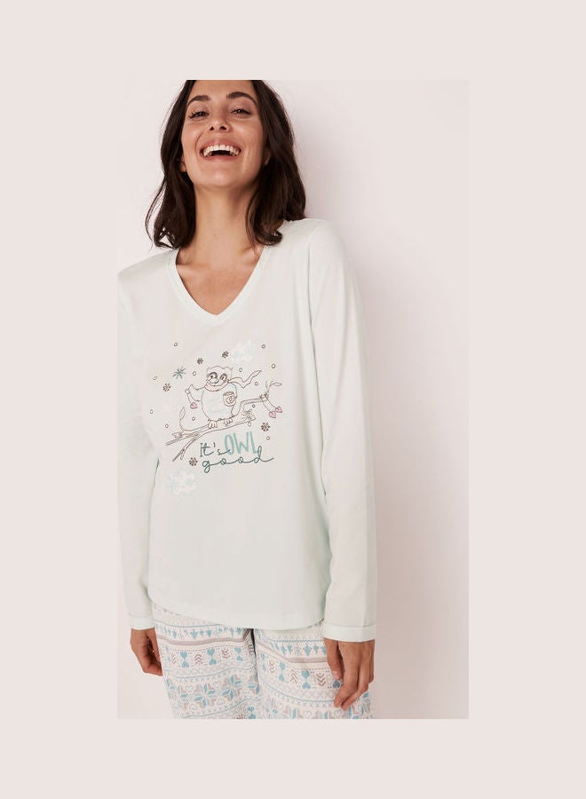 La Vie en Rose - Long Sleeve T-Shirt Owl Bio Billowing Sail - Image 1