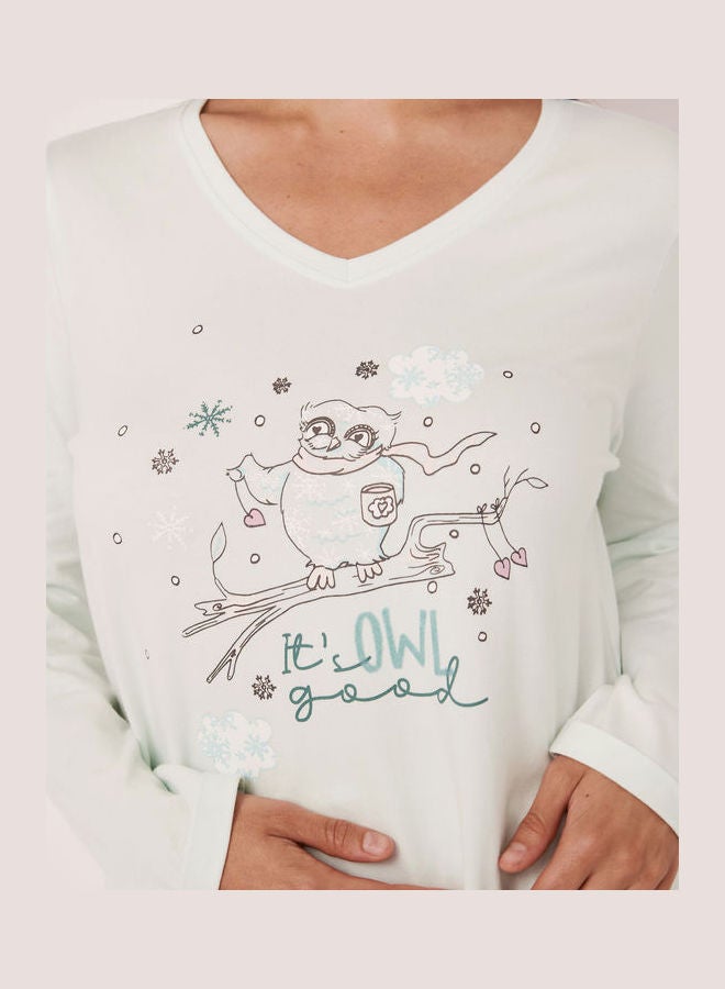 La Vie en Rose - Long Sleeve T-Shirt Owl Bio Billowing Sail - Image 1