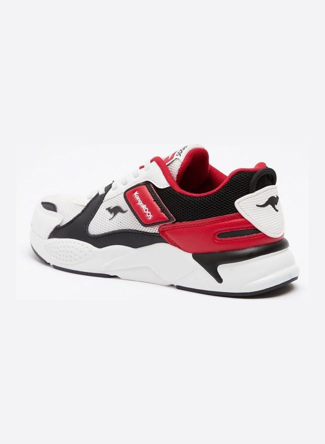 kangaROOS Boys Lace-Up Sneakers - Rave 1 White  - Image 3