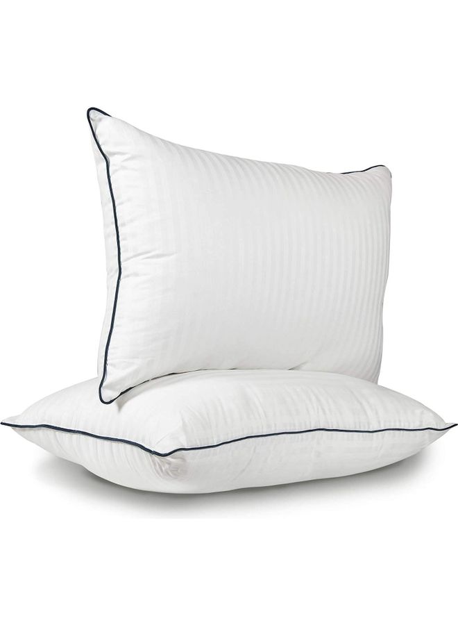 Florence 2-Piece Luxury Pillow Cotton White 48x70cm - Image 1