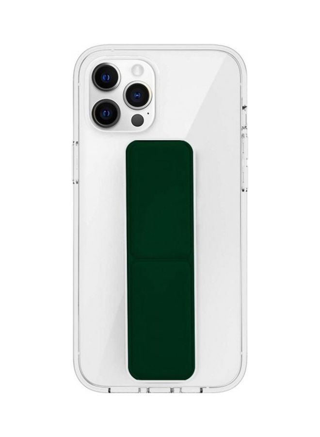 مارجون غطاء حماية واق مزود بمسند وحزام للإصبع ومقبض يد لهاتف آيفون 13 برو أخضر/ شفاف - Image 1