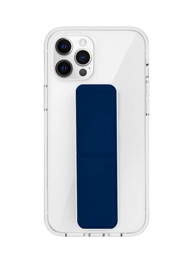 MARGOUN Protective Hand Grip Finger Strap Stand Case Cover for iPhone 13 Pro Blue/Clear - Image 1