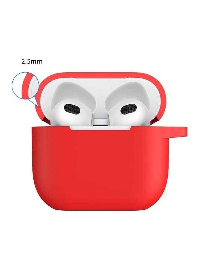 MARGOUN - Protective Silicone Case Cover For Apple AirPods 3 3rd Generation Red - Image 1