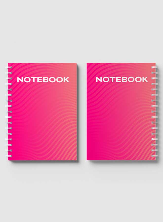 لوحة دفتر ملاحظات بسلك حلزوني للمدرسة أو تدوين ملاحظات العمل يحتوي على 60 ورقة بتصميم تجريدي بسيط لنواقل الأمراض متعدد الألوان - Image 4