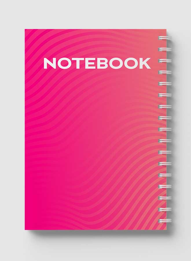 لوحة دفتر ملاحظات بسلك حلزوني للمدرسة أو تدوين ملاحظات العمل يحتوي على 60 ورقة بتصميم تجريدي بسيط لنواقل الأمراض متعدد الألوان - Image 5