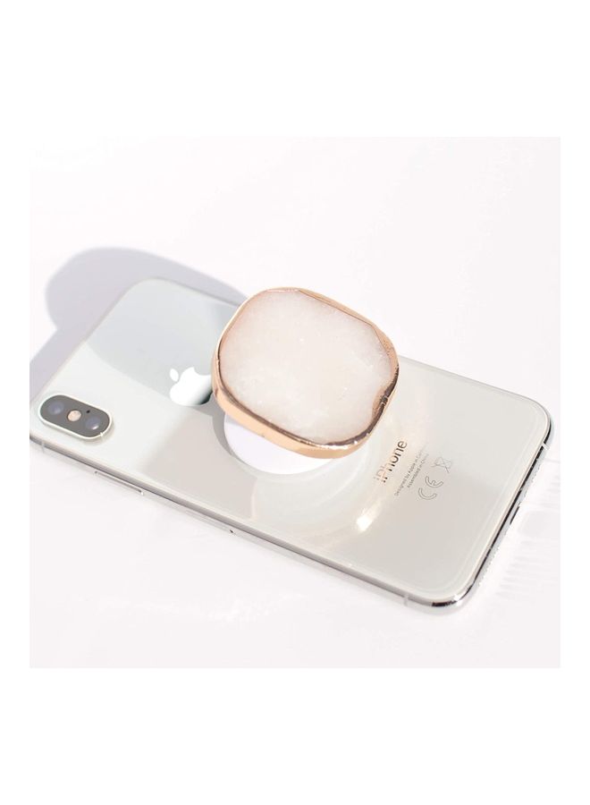 Rock Pow Mobile Phone Grip Stand Irregular Shape Design White - Image 3