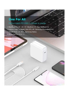 Rock Pow 3-Piece Fast Charging Cord USB C To USB C Cable 60W 3A White  - Image 2