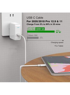 Rock Pow 3-Piece Fast Charging Cord USB C To USB C Cable 60W 3A White  - Image 3
