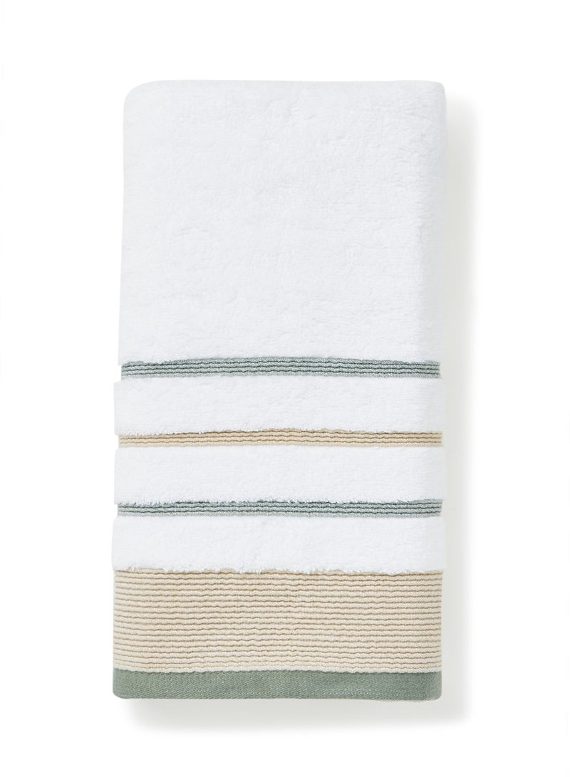White Rose - Towel Hand  With Cozy Style White/Camel 50X90cm White/Camel 50X90cm - Image 1
