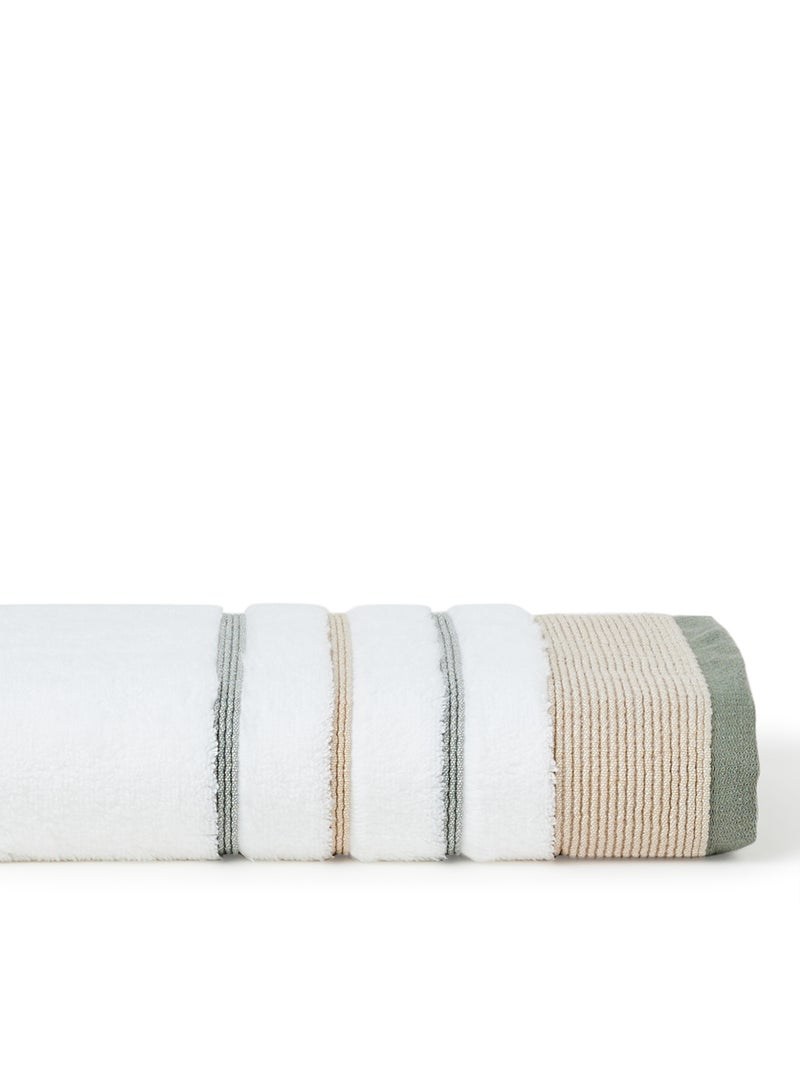White Rose - Towel Hand  With Cozy Style White/Camel 50X90cm White/Camel 50X90cm - Image 1