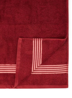 Hand Towel With Contrast Color Border Maroon 50X90cm - v1637226081/N51207979A_4