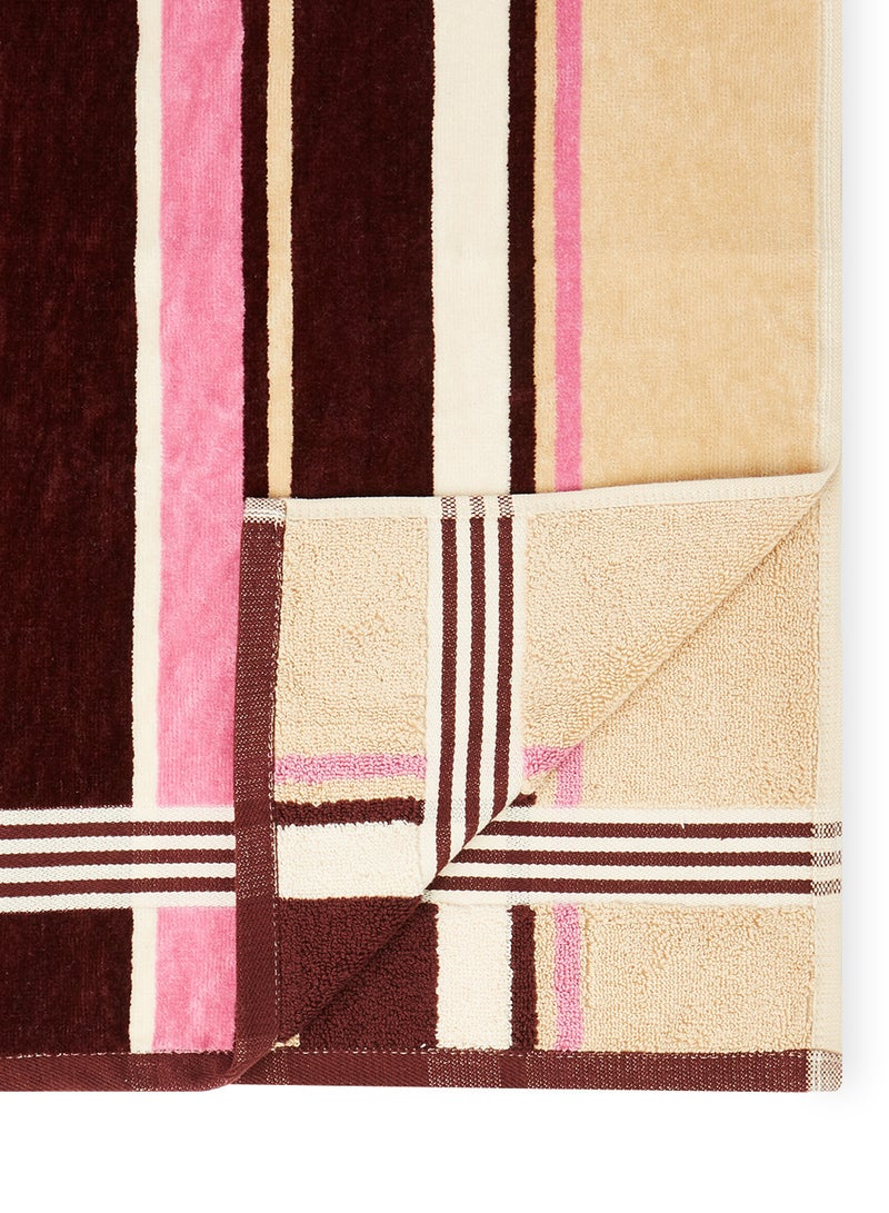 White Rose Towel 100% Cotton Yarn Dyed Stripe 500 Gsm Extra Observency Hand  Multicolour 50x90cm Multicolour 50x90cm  - Image 4