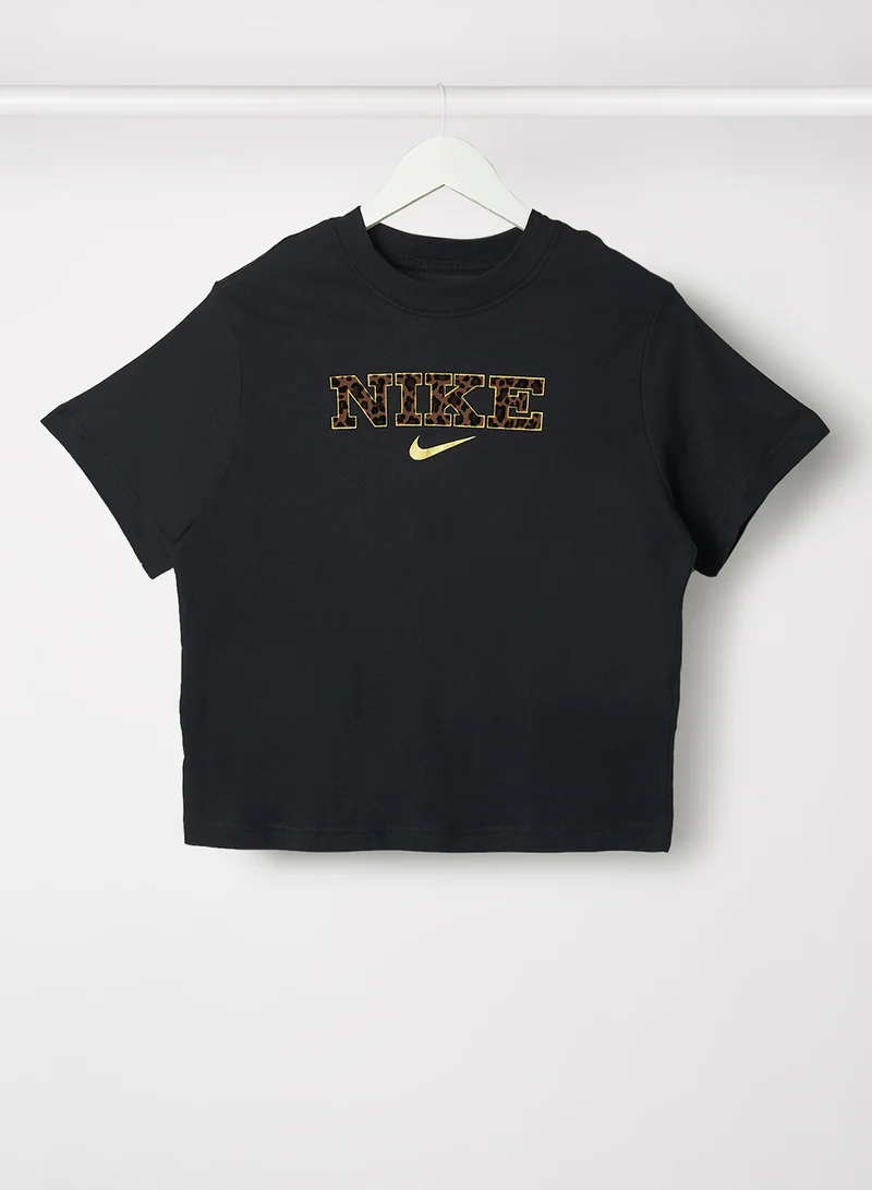 Nike Girls Sportswear Crop Top Black