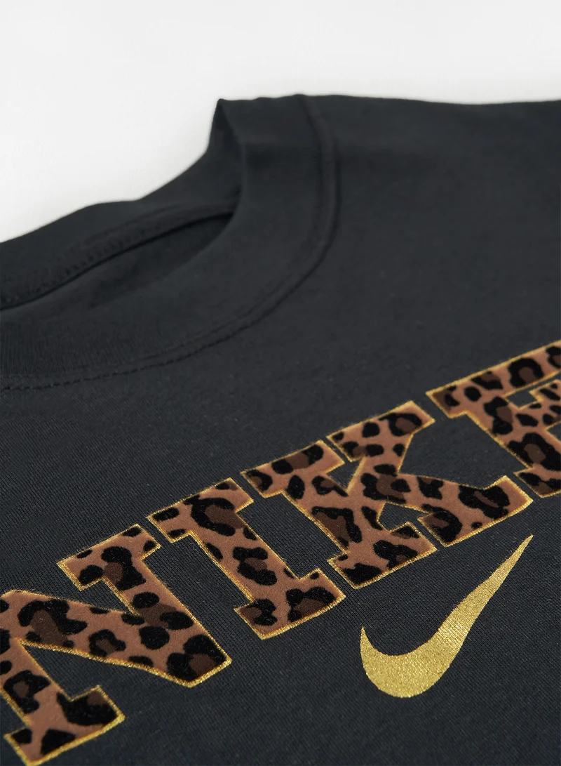 Nike Girls Sportswear Crop Top Black