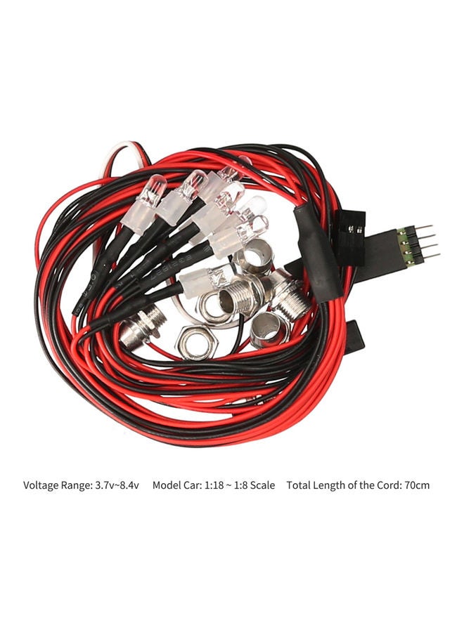 Generic - 8 LED Light Kit Replacement For Axial SCX10 Traxxas TRX4 D90 Redcat GEN8 hpi RC Car 14 x 1 x 10cm - Image 1