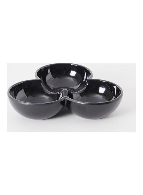 Classic Trio Round Pickle Bowl Black 17.5cm