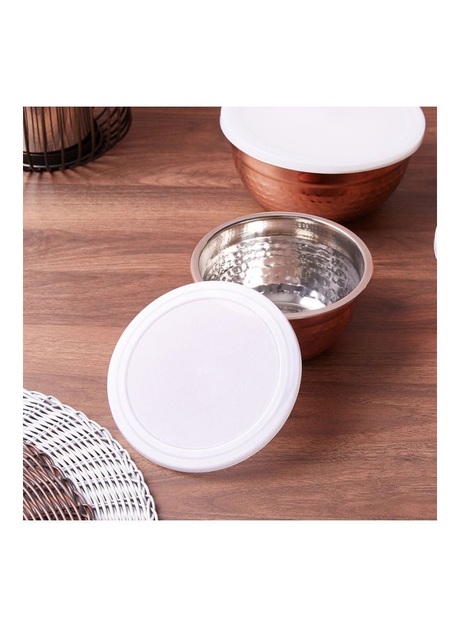 Home Box - Hammered Mixing And Serving Bowl Brown 17x8.5cm - Image 1