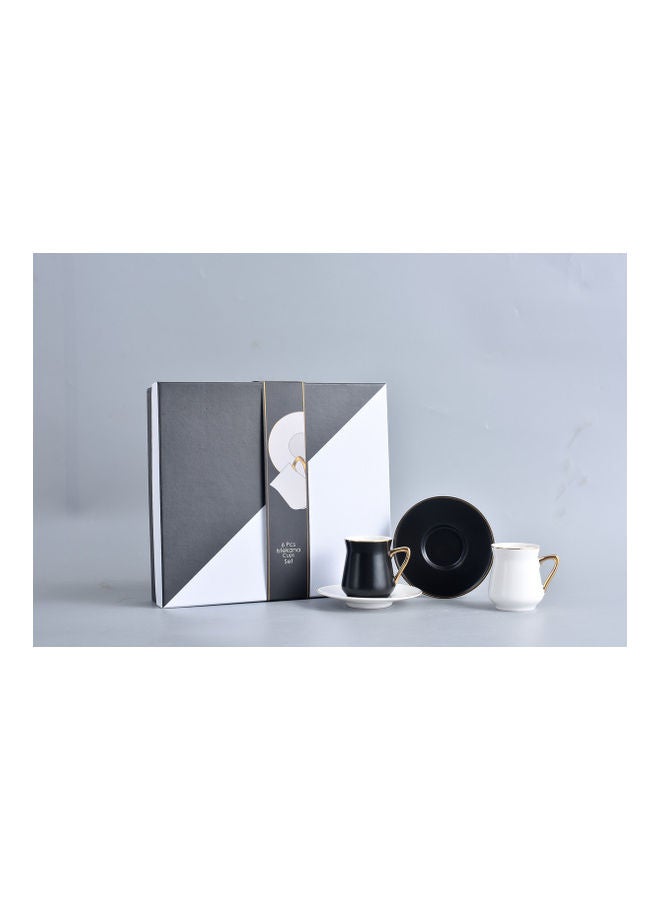 Neoflam 6-Piece Coffee Cup With Plate Set Multicolour 80ml  - Image 2
