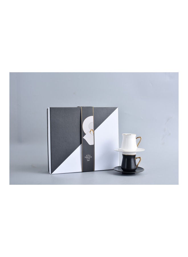 Neoflam 6-Piece Coffee Cup With Plate Set Multicolour 80ml  - Image 3