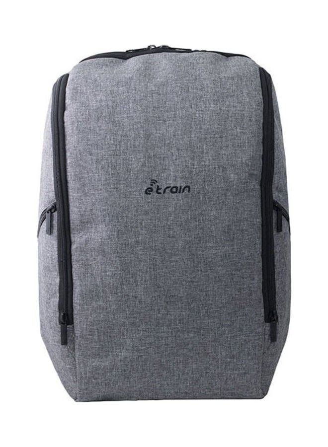 E-Train Laptop Backpack Grey - Image 1