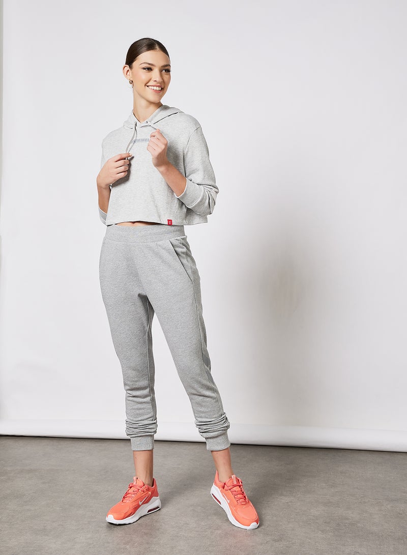 Hummel - Legacy Cropped Hoodie Grey - Image 1