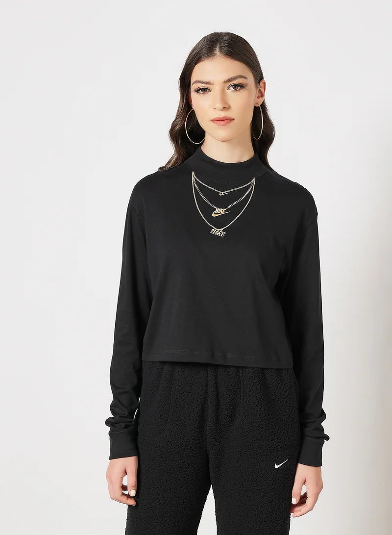 Nike NSW Long Sleeve Mock Neck T-Shirt