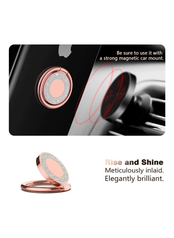 Rock Pow Phone Ring Kickstand Holder Rose Gold - Image 4