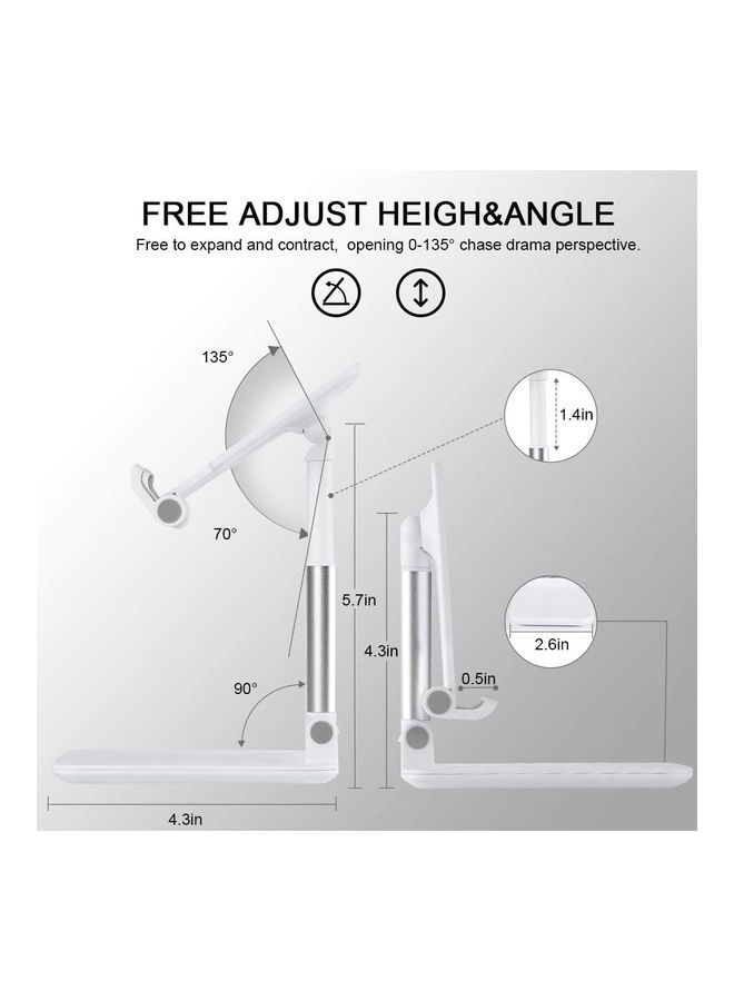 روك بو Cell Phone Adjustable Stand For Desk White - Image 3