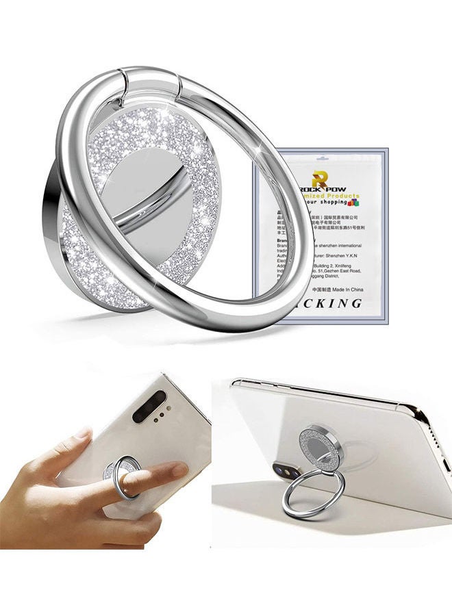 Rock Pow Phone Ring Holder Silver  - Image 1