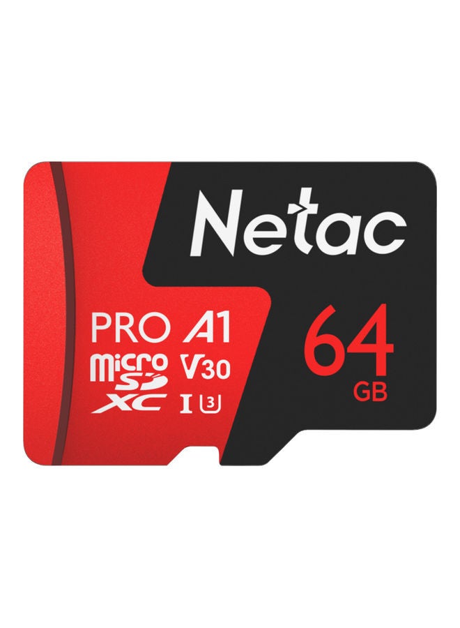 Netac Memory Card MicroSDHC P500 Extreme Pro V10/A1/C10 90-100MB/s 64 GB - Image 1