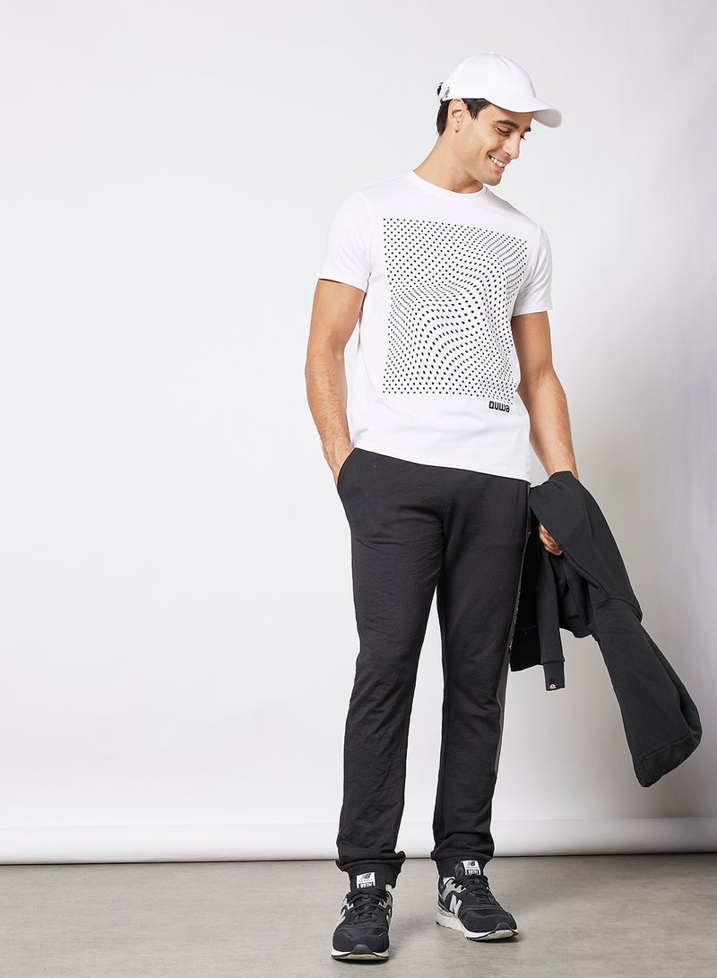 QUWA - Graphic Printed T-Shirt White - Image 1
