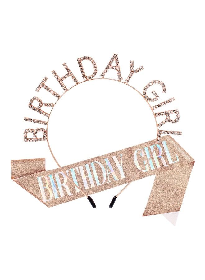 MissTiara Birthday Girl Sash And Rhinestone Tiara Kit  - Image 1