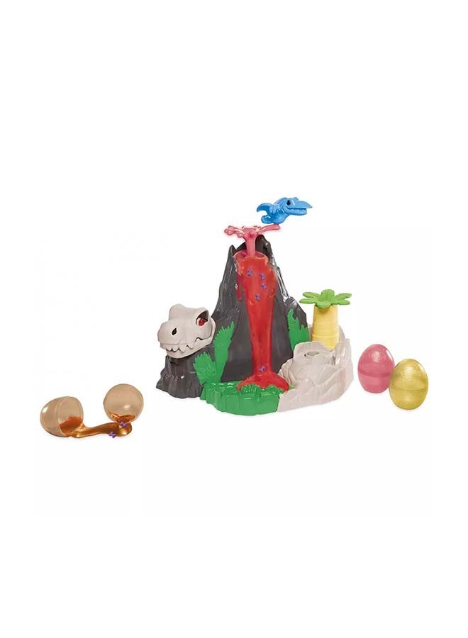 Play-Doh - Play-Doh Slime Dino Crew Lava Bones Island Volcano Playset with HydroGlitz Eggs and Mix-ins, Dinosaur Toy for Kids 4 Years and Up, Non-Toxic - Image 1
