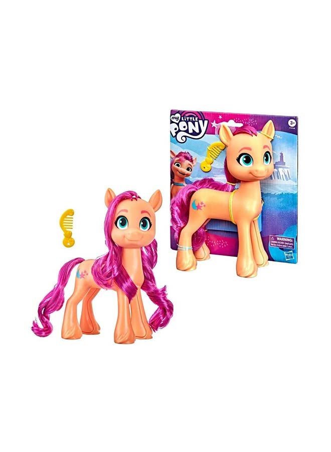 My Little Pony A New Generation Mega Movie Friends Sunny Starscout - شخصية حصان برتقالية مقاس 8 بوصة مع مشط - v1637236511/N50813661A_1