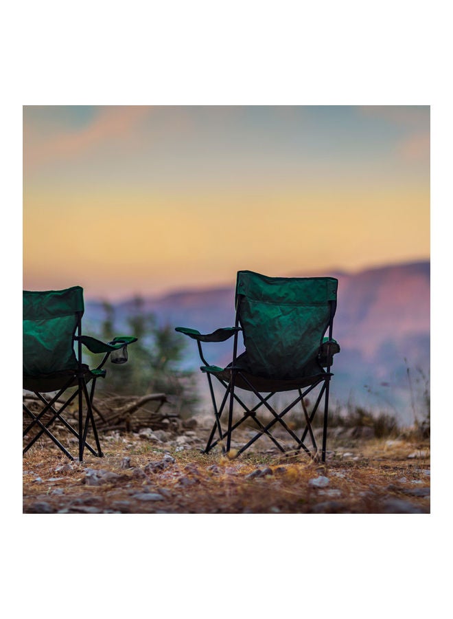 Royalford Foldable Camping Chair With Carrying Bag Green 51x51x90cm  - Image 3