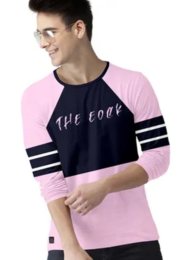 COLOR HUNT Everyday Stretch Full Sleeve T-Shirt Blue/Pink - Image 1